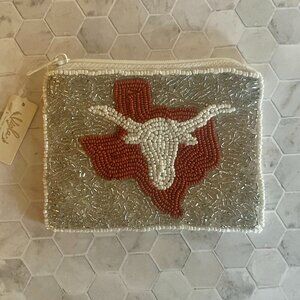 Viola Beaded Purse - Longhorn over Texas